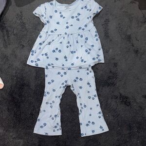 Blueberry Print Baby Set
